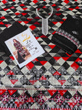 Full embroided with printed three piece article fj481