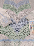 Three piece embroiderd article