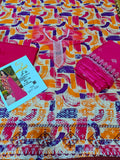 Full embroided with printed three piece article af40